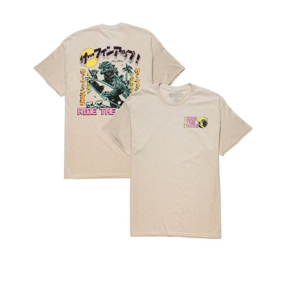 PLEASANT GETAWAY Ride The Wave Men's Tee In Sand - Size Small - Picture 1 of 8